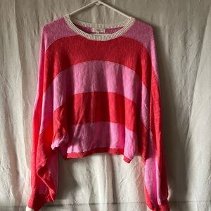 Promesa Vibrant Pink and Red Knit Top
